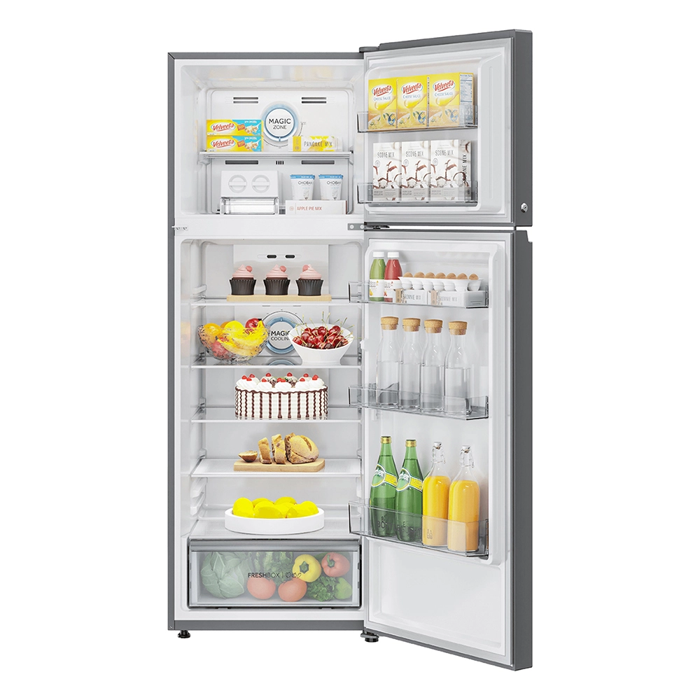 Haier 358L 2 Star Inox Steel Double Door Refrigerator
